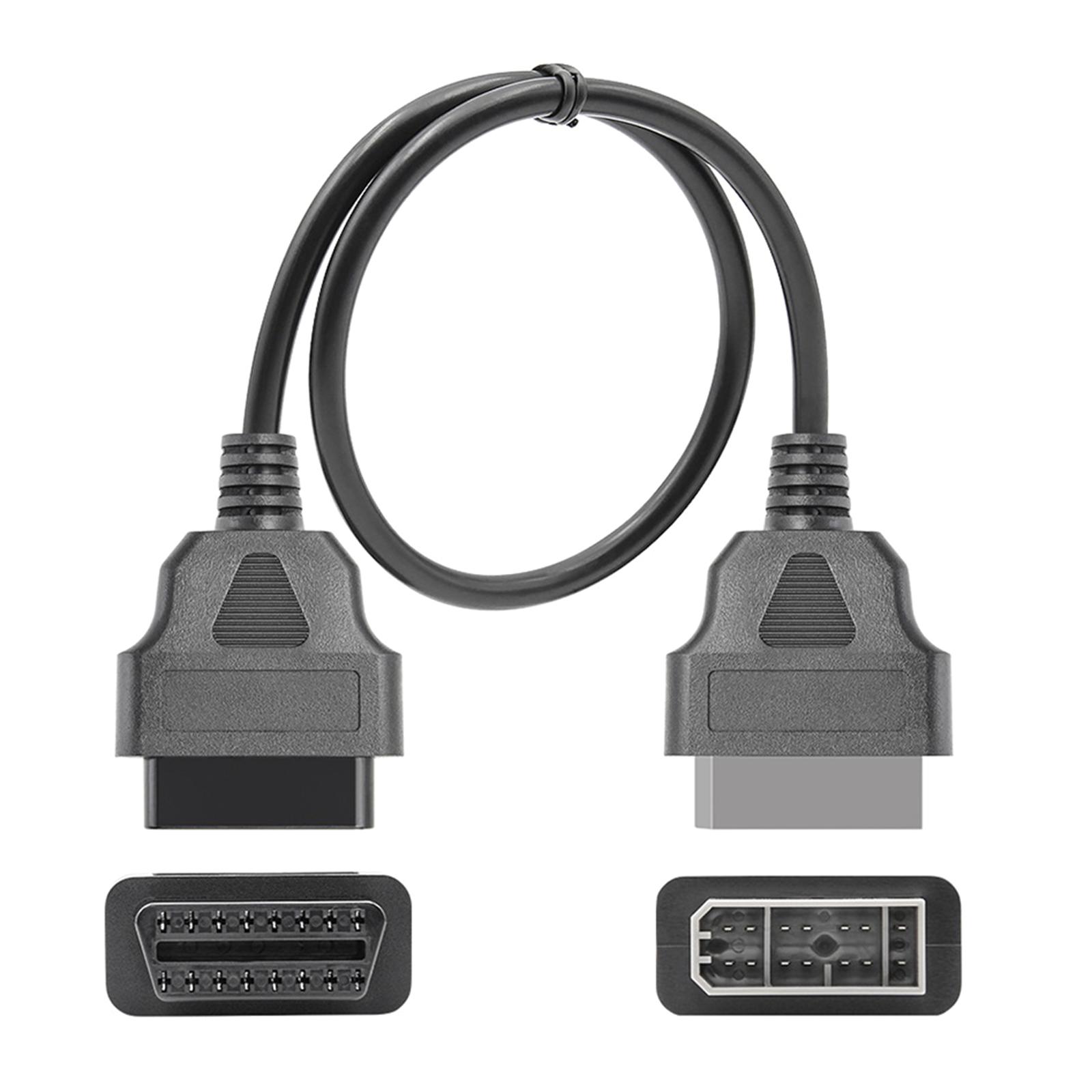 OBDII Extension Cable 14Pin to OBD2 16Pin Female Diagnostics Cable Auto Fault Detectors OBD2 Connector 1