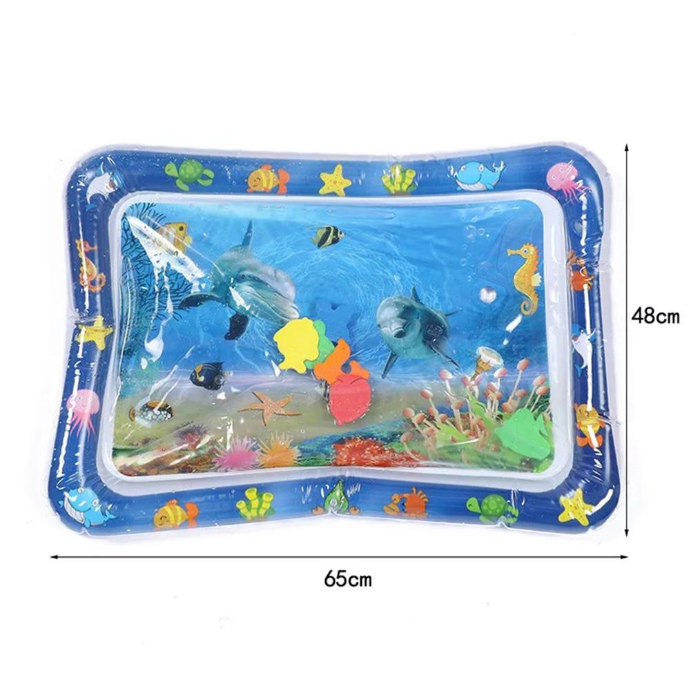 65x48cm Baby Water Mat Fun Activity Play Center Inflatable Water Mat Indoor and Outdoor Water Mat for Baby From 3 6 9 Months