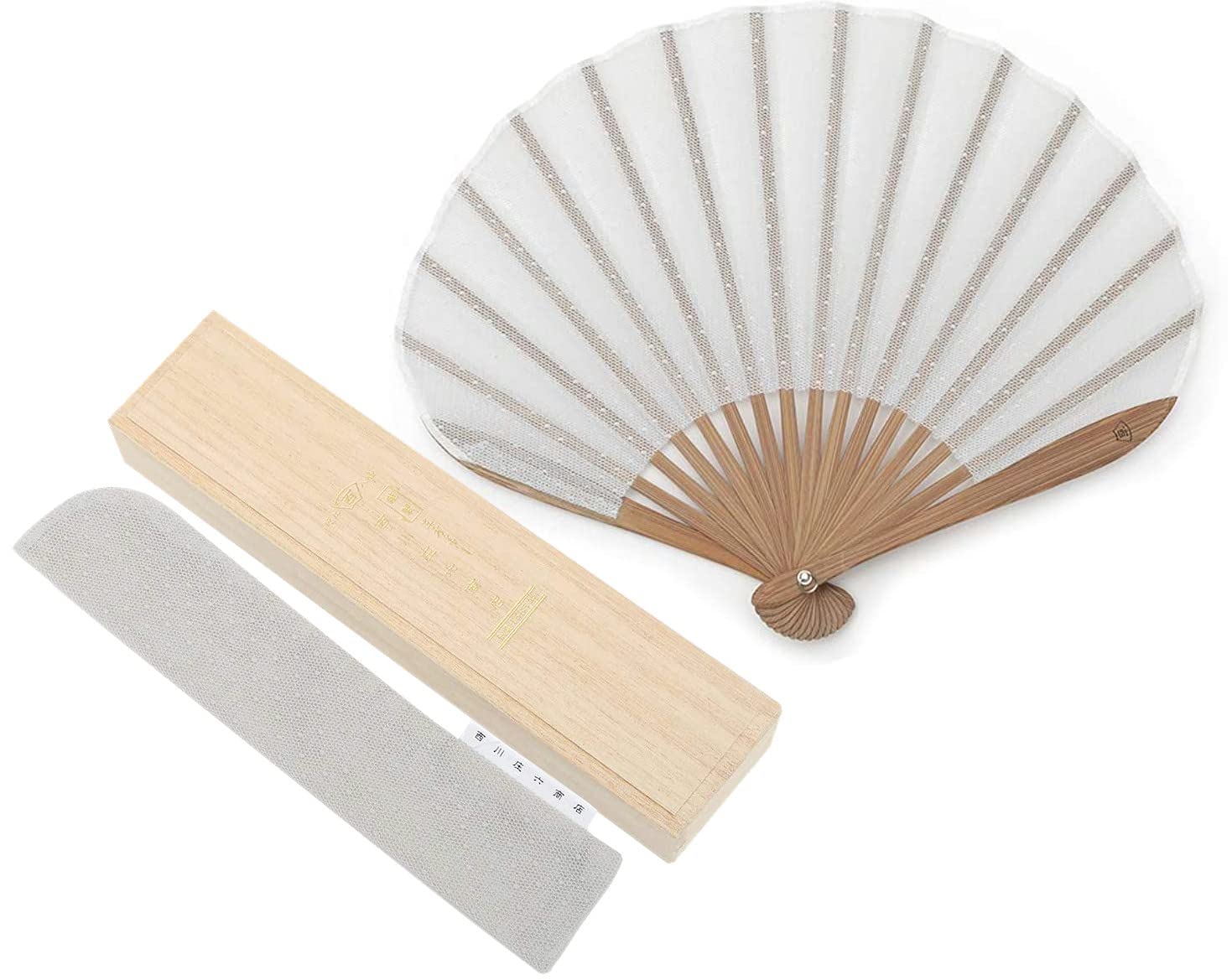 

Shoroku Fluffy fan made of veil material Day present gift lace Sensu [Nishikawa Shoten] (Navy) Mother s (white)