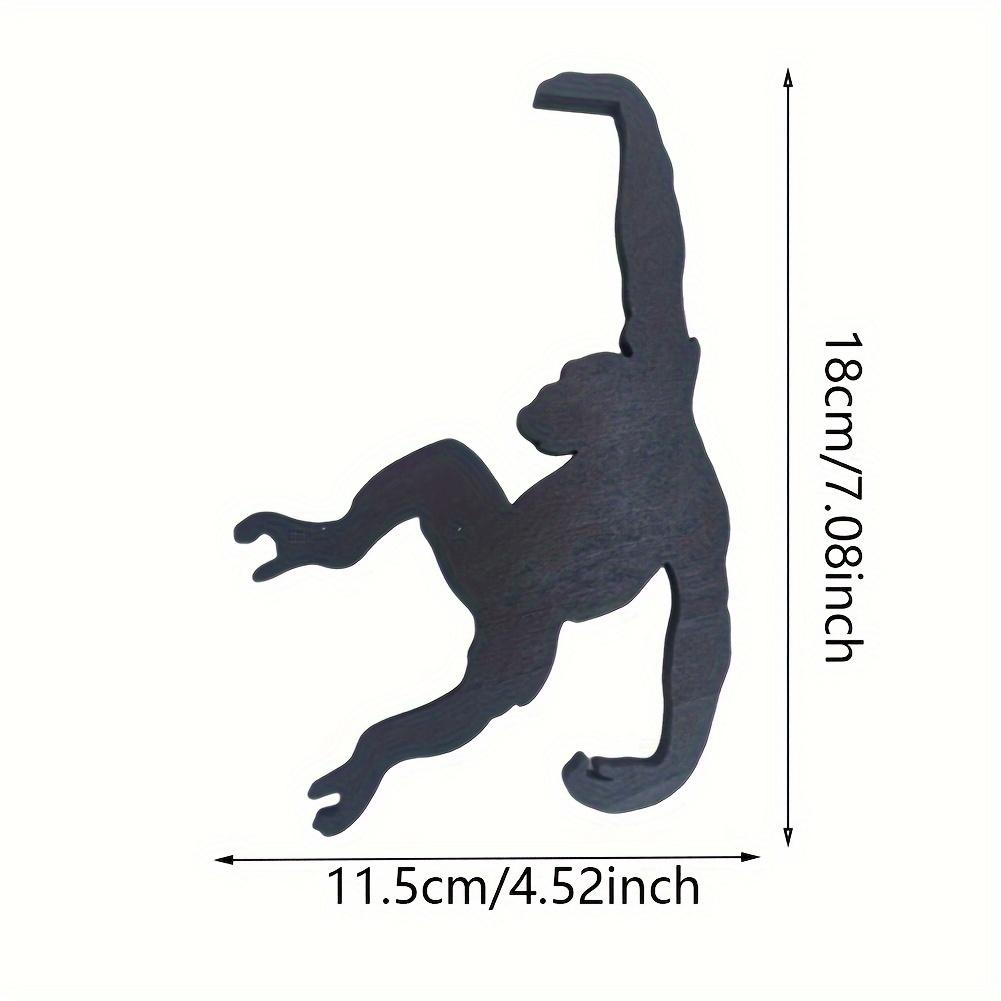 1Pc Creative Wooden Monkey Hook Chimpanzee Home Wall Decoration Suitable For Farmhouse Living Room Kitchen Plastic Bag Cup Storage Hook 1 Piece