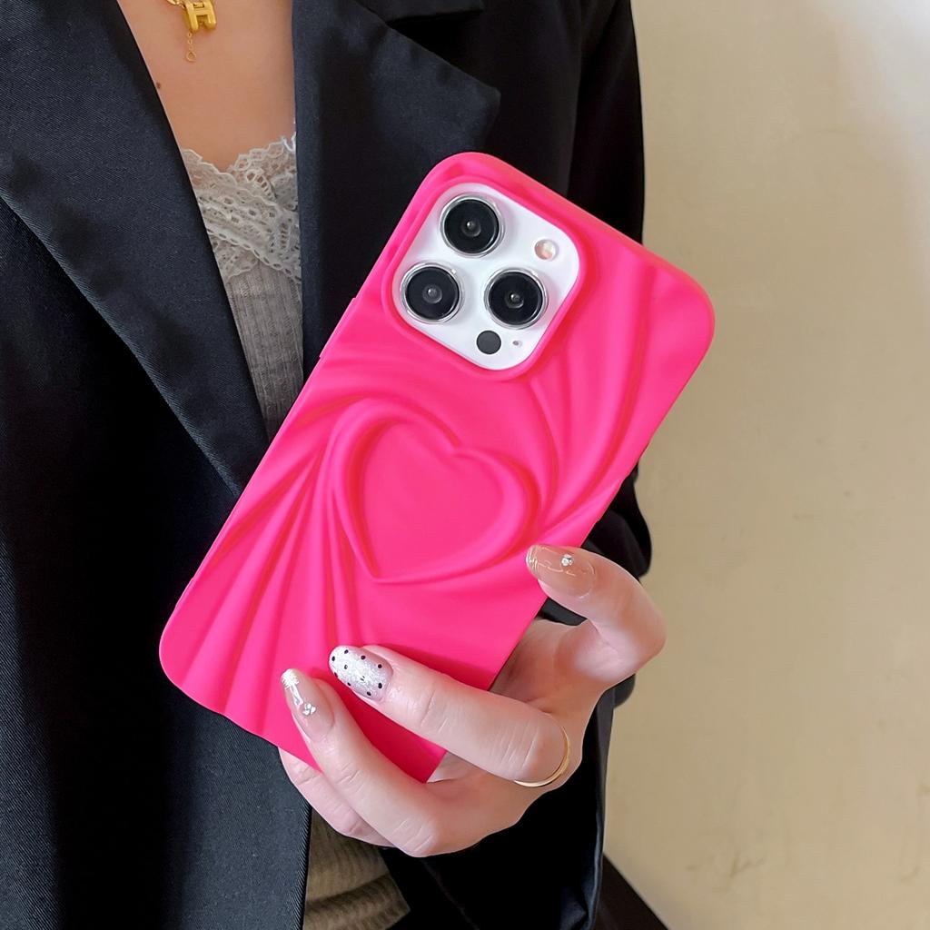 Bestseller 3D Love Heart Phone Case for iPhone 16 Pro Max Fashion Style Soft Tpu Mobile Phone Case for iPhone 11 12 13 14 15 16