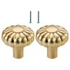 Pack of 2 Practical Brushed Gold Cabinet Handle Zinc Alloy Drawer Pull for Bedroom Bathroom Furniture Daily Use