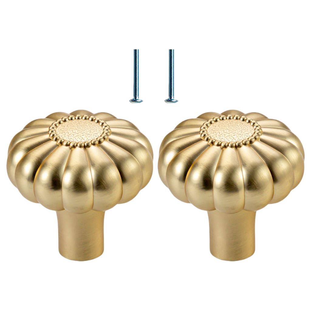 Pack of 2 Practical Brushed Gold Cabinet Handle Zinc Alloy Drawer Pull for Bedroom Bathroom Furniture Daily Use