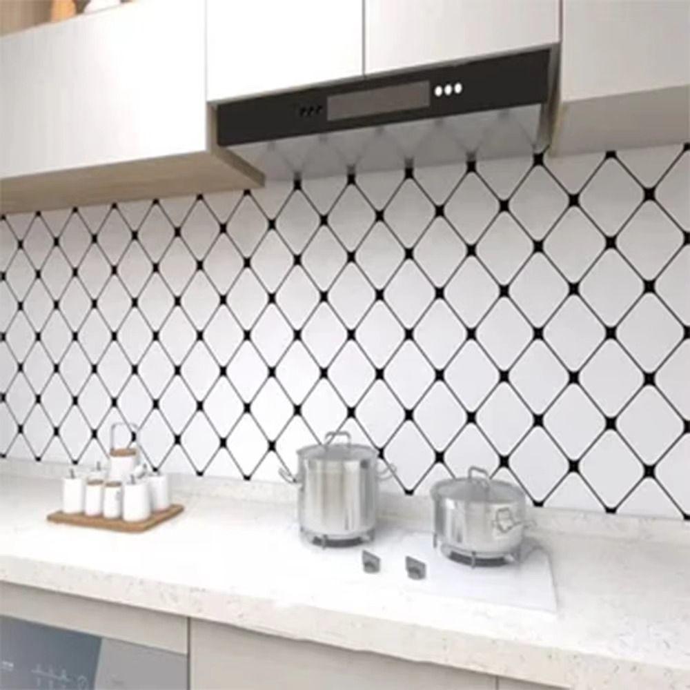 30*60cm Wall Wallpaper Waterproof and Oil Resistant Adhesive Kitchen Resistance Sticker High Temperature Kitchen Wall Stickers