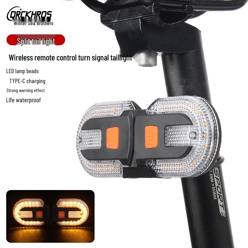 Rechargeable Wireless Bicycle Taillight & Turn Signal with Remote Control – Detachable Mountain Bike Accessory