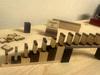 Stylish maple x walnut wooden domino set.