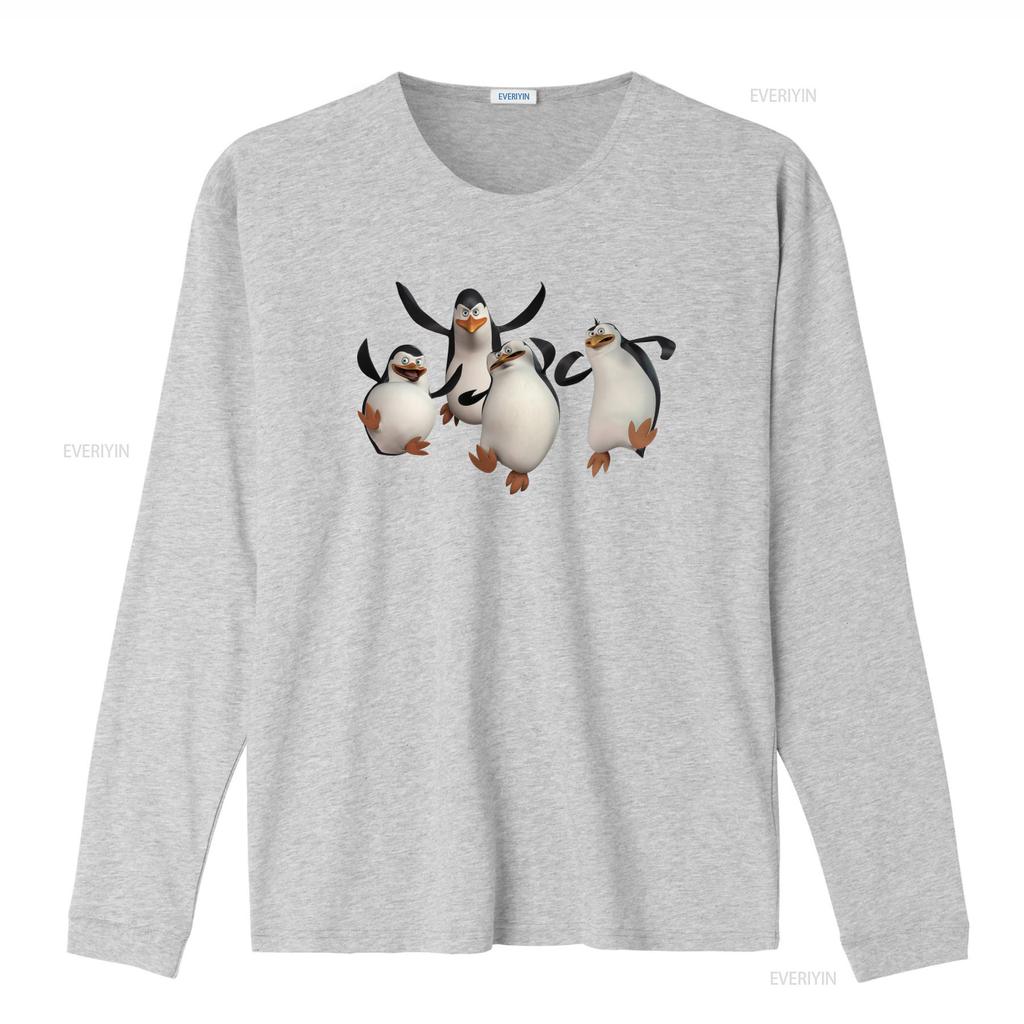 Maglietta Carina dei Pinguini del Madagascar 2 per Bambini Cotone Morbido moda Lavata Vintage Comoda Casual Unisex Elasticizzata alla Moda