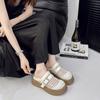 Thick-soled bag head drag hollow woven sandals drag women's shoes summer wear new niche lazy shoes