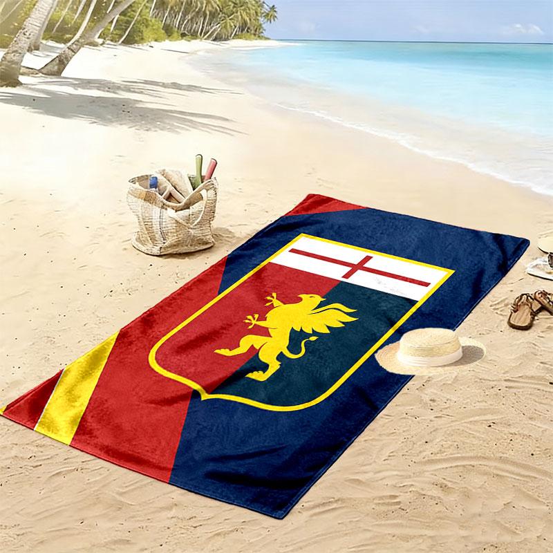 Genoa CFC Poster Beach Towel, Large Soft Quick Dry Towel for Beach Camping Swimming