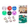 Acrylic 6 Sided Round Corner Dices Chinese Mahjong Role Playing Dices for Table Game, Classroom Teaching Easy to Use