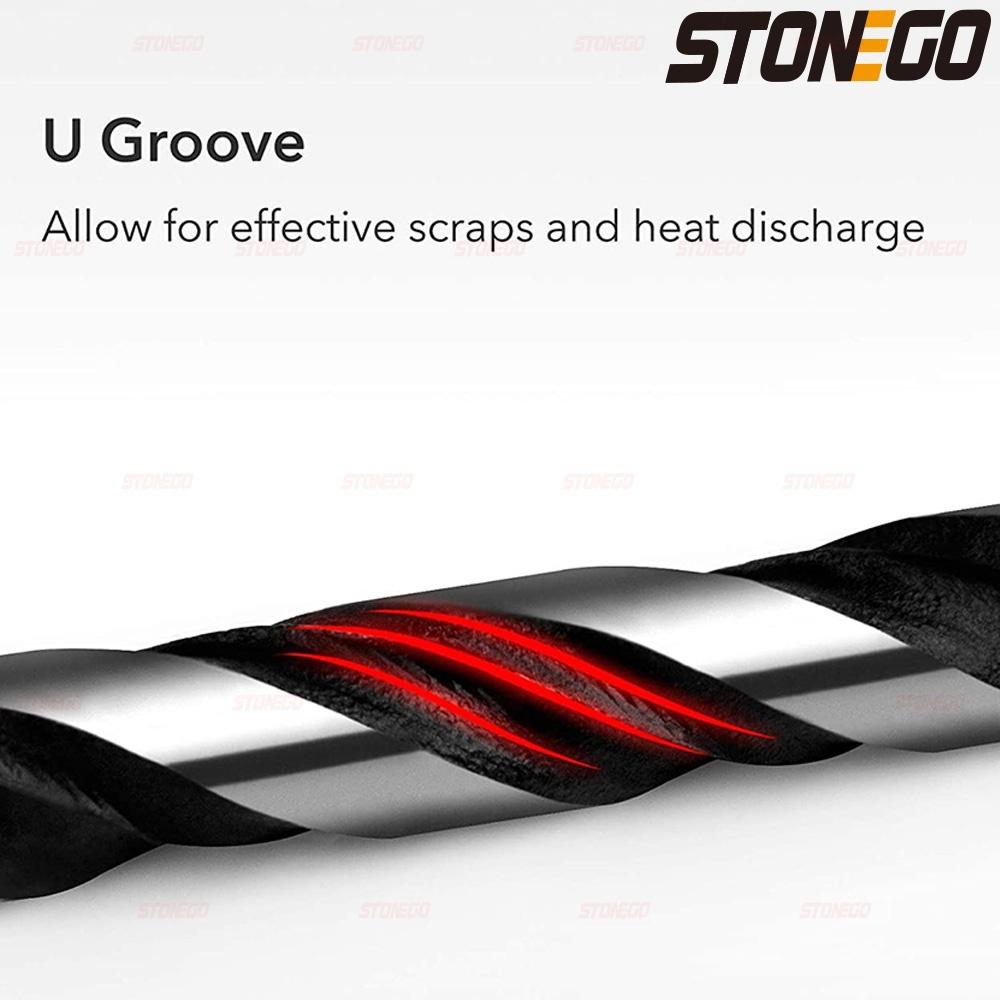 STONEGO Tungsten Carbide Tip Drill Bit Multi-Material Drill Bit for Tile, Concrete, Brick, Glass, Plastic and Wood