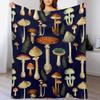 Toadstools Throw Blanket Luxurious Soft Fuzzy Blanket for Sofa Bed