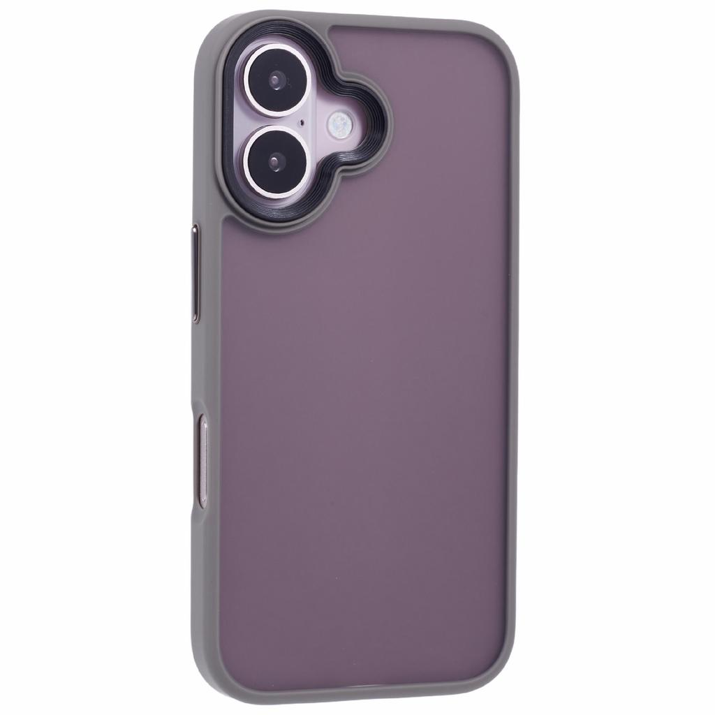 For iPhone 16 Plus Case Matte Finish PC+TPU Phone Cover Skin-Touch