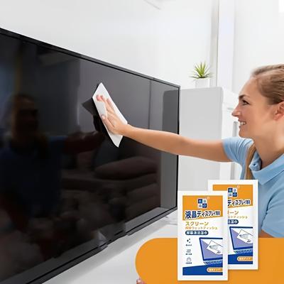 Čisticí ubrousky na obrazovky digitálních zařízení - Čisticí ubrousky na sklo bez šmouh na televizory, monitory, notebooky a nábytek v obývacím pokoji a ložnici
