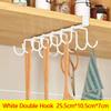 WV Kitchen Under Cupboard Hanging Organizer Rack with Hook Paper Towel Rags Hanger Cutting Board Pot Cover Holder Storage Shelf