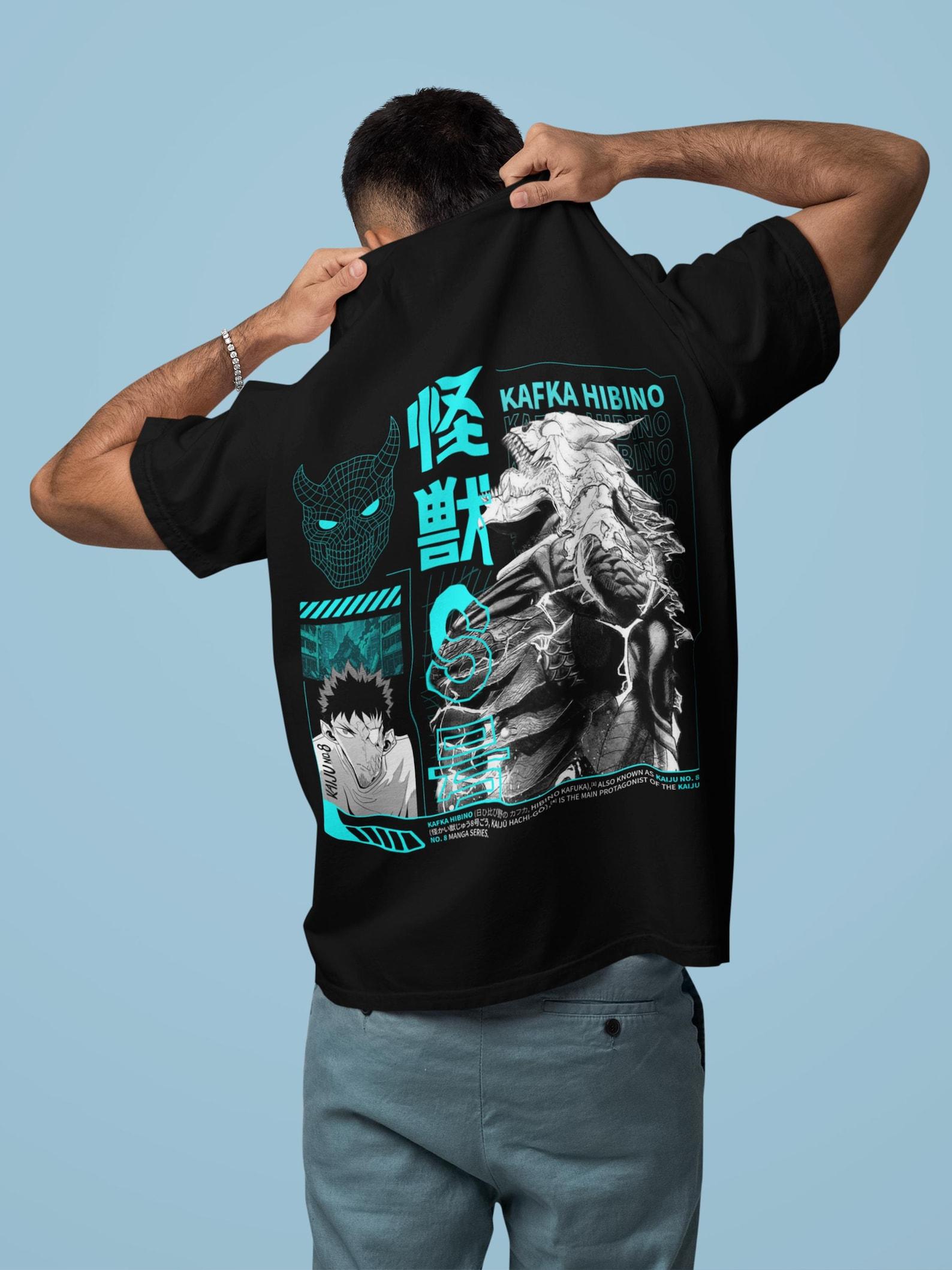 Kaiju Inspired Monster Graphic T-Shirt, Japanese Style Manga Tee, Dark Fantasy Unisex Shirt, Minimal Anime Aesthetic S