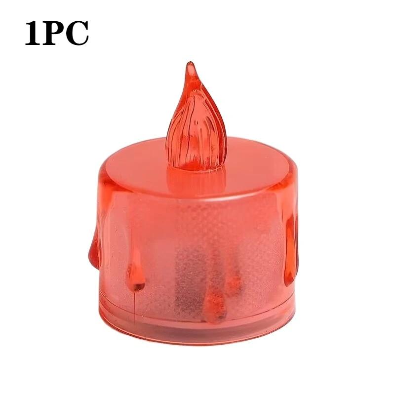 

CreativeLED ElectronicCandleTea Light for HolidayDecorations Smokeless AtmosphereGlowCandle Night Lamp for Christmas Party Setup Multicolor