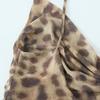 Kaslead New Women clothes Western Style Fashion Simple Short Leopard Print Print Mesh Suspender Skirt