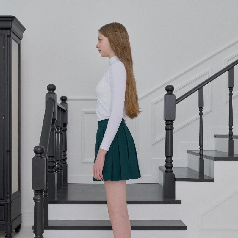 PLAYBOO Core Mock Neck Inner Top White