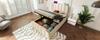 Upholstered Single Bed, Headboard with Golden Stripes and USB Type-C Charging 90*200 cm, Beige Linen Hydraulic Storage Bed (Without Mattress)