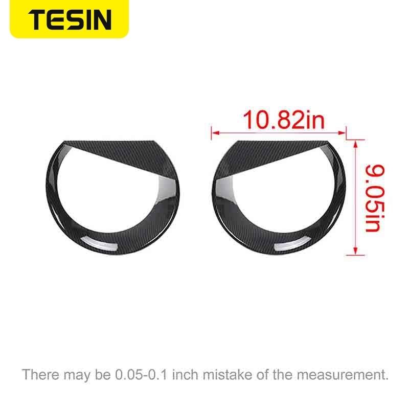 TESIN Car Front Headlight Decoration Cover for Jeep Renegade 2016 2017 2018 Head Light Lamp Hoods Trim Ring Exterior Accessories