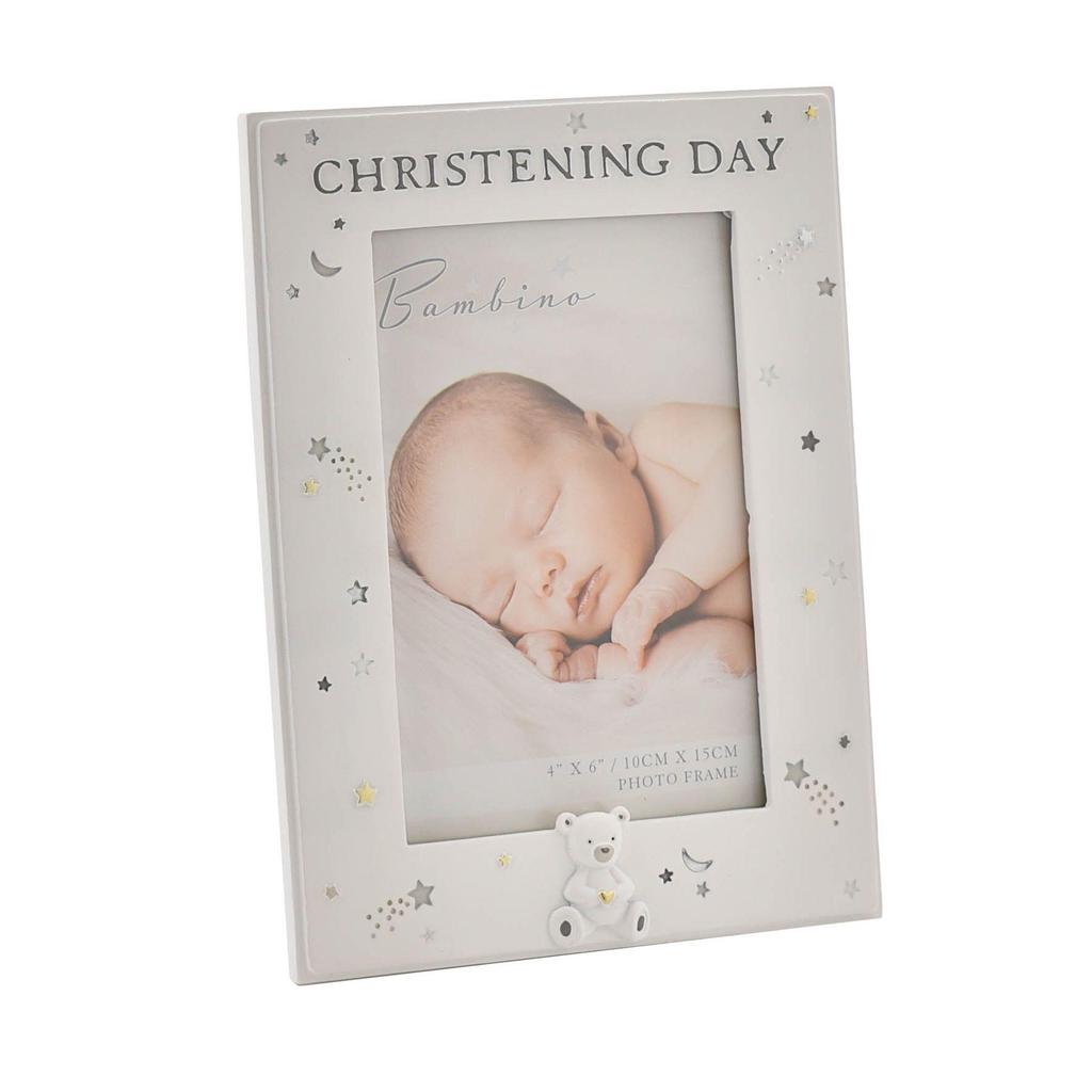 Bambino Resin Christening Day Photo Frame 4 X 6