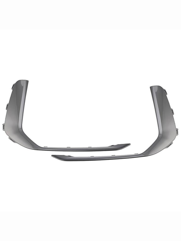 2PCS Front Fog Light Lamp Trim Fit A6 C8 S-Line S6 2019-2023 Gray