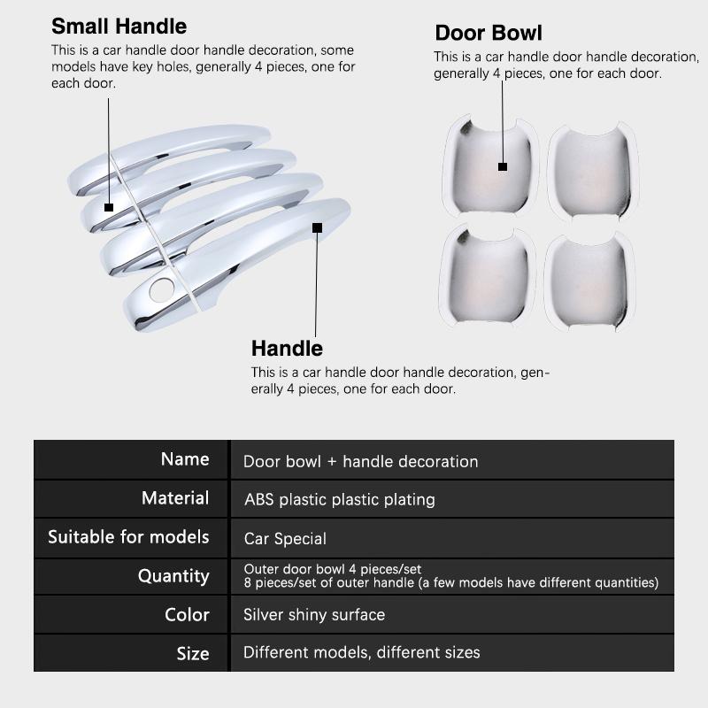 for Citroen C Elysee 2013 2014 2015 2016 2017 2018 Chrome Door Handle Cover Car Accessories Styling Cap
