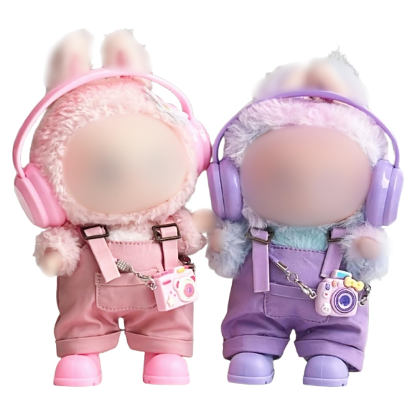 

Cute Plush Clothes for 17cm Plush Compatible with Labubu Dolls, (Purple) фиолетовый