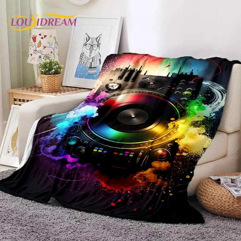 Vinylová deska Hudba DJ Displej Páska Měkká flanelová deka na postel Ložnice Pohovka Piknik, Přehozová deka na přikrytí Venkovní volný čas Dárek