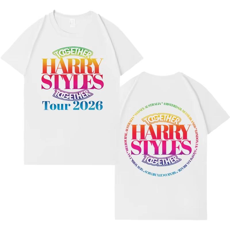 Hot Singer Harry Styles Together Tshrits Aesthetic Gothic pure Cotton T Shirt Unisex Women Fashion Casual Short Sleeve Tshirt