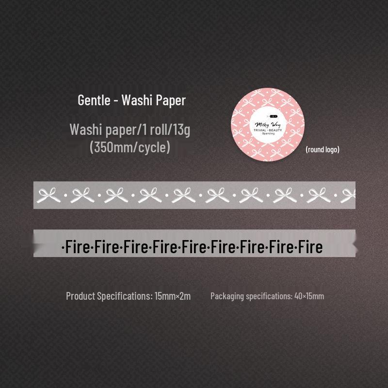 Ketchup Girl Starfall Candy Series Tape: 12 Styles for Journal DIY with Basic Border Base