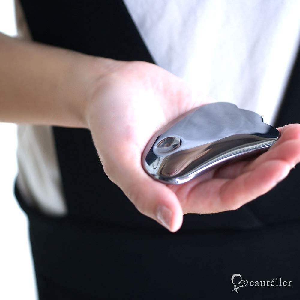 Beautéller Terahertz Gua Sha Plate [Feather-Shaped, Esthetic Grade, 78mm]