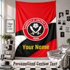 Wall Hanging Tapestry With Custom Name & Text, Sheffield United FC Decorative Tapestry For Bedroom
