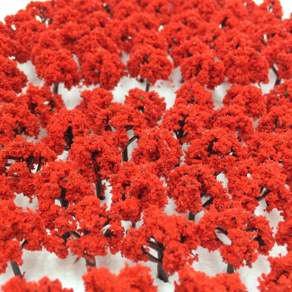 DauStage Forest for N Gauge and Architectural Available In 50 or 100 Colors 100 Trees, 3cm, Dioramas, Railways, Models, (18, Red, Pieces)