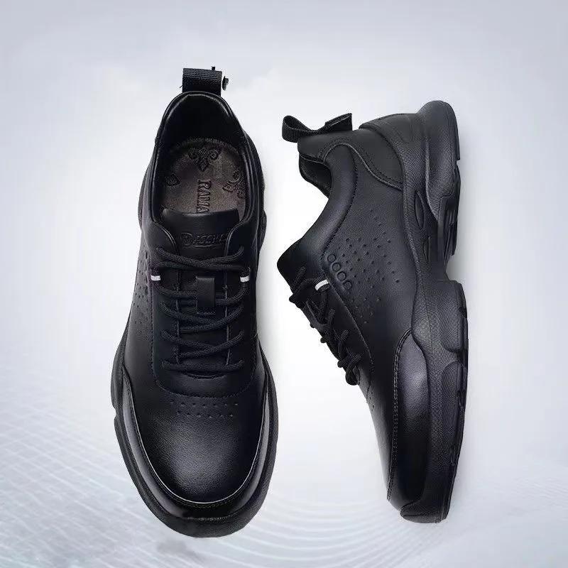 Fashion 2025 Casual Men's Shoes Comfortable Breathable Walking Shoes Soft Soles Soft Surfaces Official Solid Color Men's Shoes