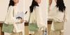 Jamport Wrinkled Nylon Compact Crossbody Shoulder Bag for Women (Off White)
