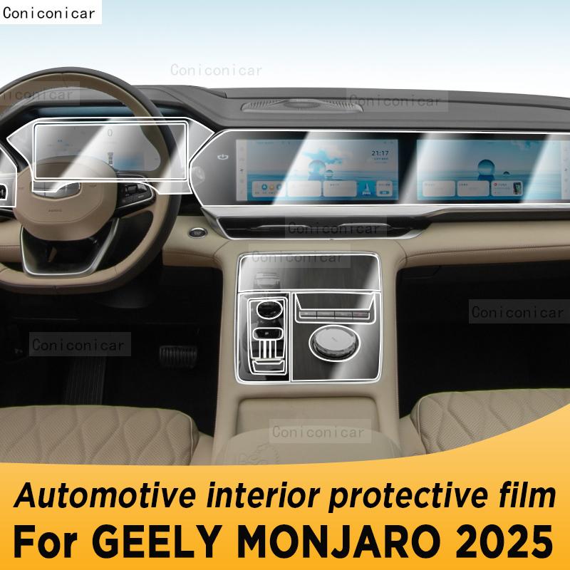 For GEELY MONJARO 2025 Panel Navigation Automotive Interior Screen TPU Protective Film Cover Anti-Scratch Sticker