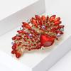 African Exquisite Alloy Full Diamond Large Glass Brooch High-End Fashion Women'S Clothing Corsage Jewelry Pin