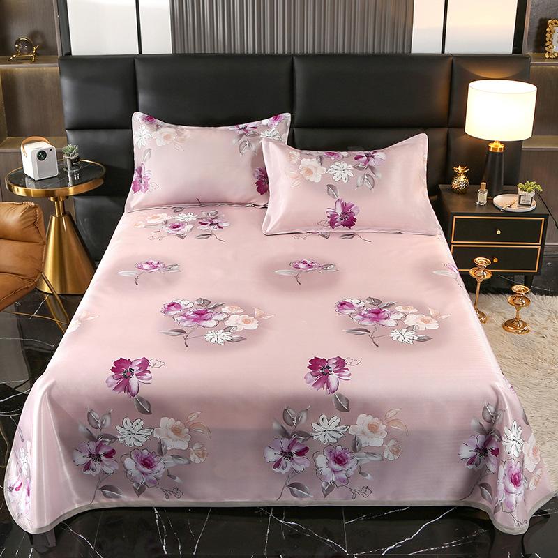 Eisseidenmatte Dreiteiliges Set Maschinenwaschbare Faltmatte Sommer Klimaanlagenmatte Haushalts-Rattanmatte Bettzeug