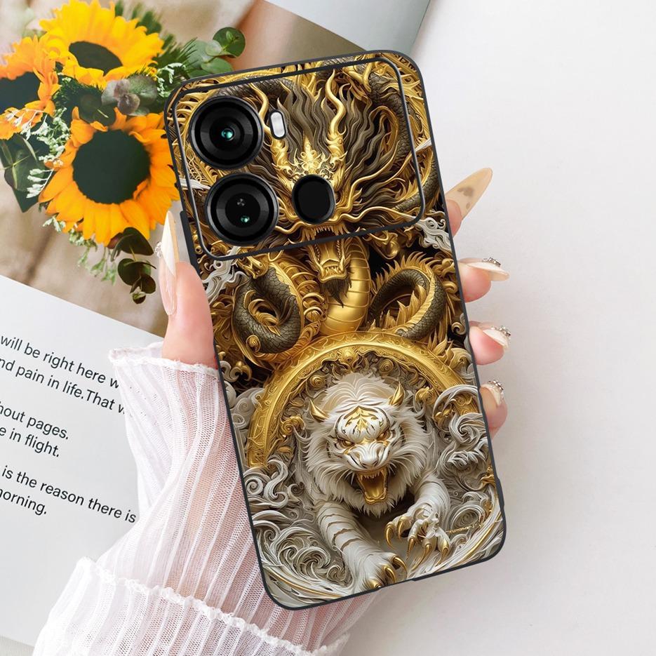 For Itel P40 Plus Case P683L Luxury Butterfly Tree Painted Cover Soft Silicone Phone Case For Itel P40 P662L P 40 ItelP40 + Bags