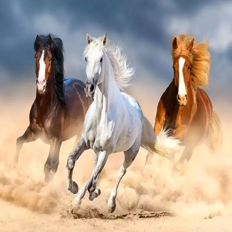 Mural Wallpaper 3D Stereo Horse Photo Wall Paper Living Room TV Sofa Bedroom Background Wall Painting