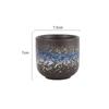 Japanese Style Ceramic Tea Cup Retro Stoneware Coffee Mug Stackable Handmade 200ml Round Single-Layer
