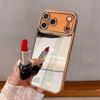 Make up Mirror Phone Case For iPhone 17 Pro Max Bling Diamonds Cover Funda For iPhone 16 ProMax 15 Pro 14Pro 13 12 Soft Shell