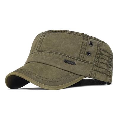 Four Seasons Gewaschene Baumwolle Schiebermützen Herren Damen Militärmütze Einzigartiges Design Vintage Flache Schirmmütze