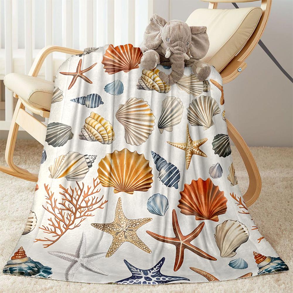 Ocean Animal Flannel Blanket - Soft and Comfortable, Suitable for Sofas, Beds, Offices, Travel, All Seasons, and A Great Gift for The Holidays.