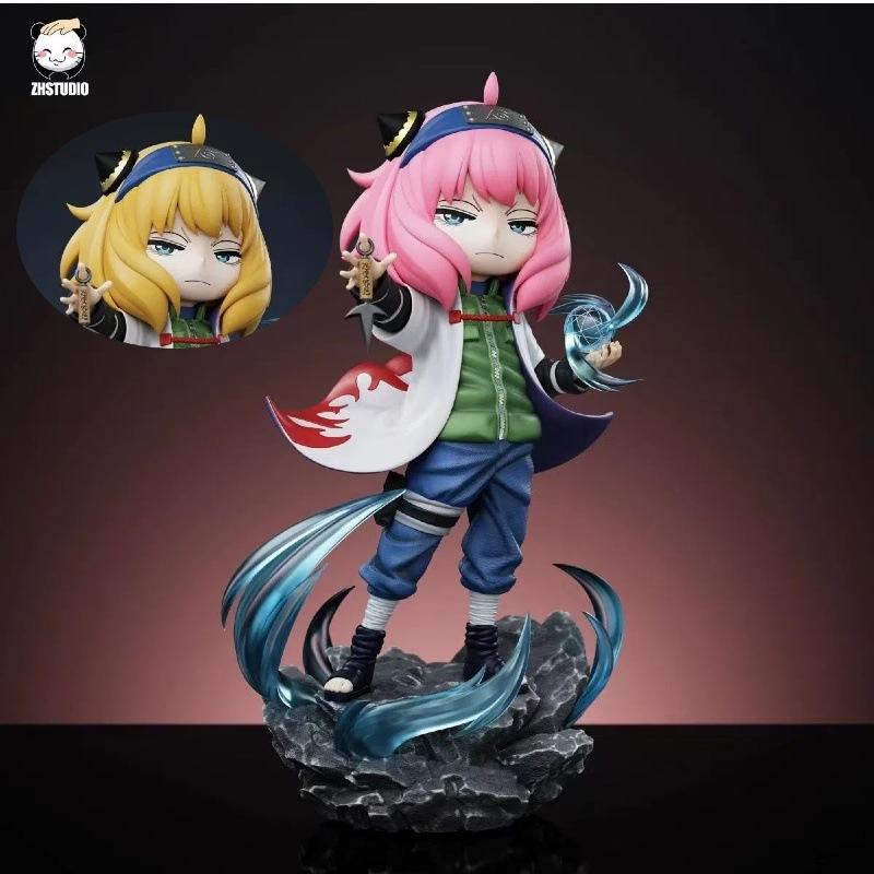 Ania cos Watergate figure, Naruto spy playhouse wave wind Watergate statue model desktop ornament