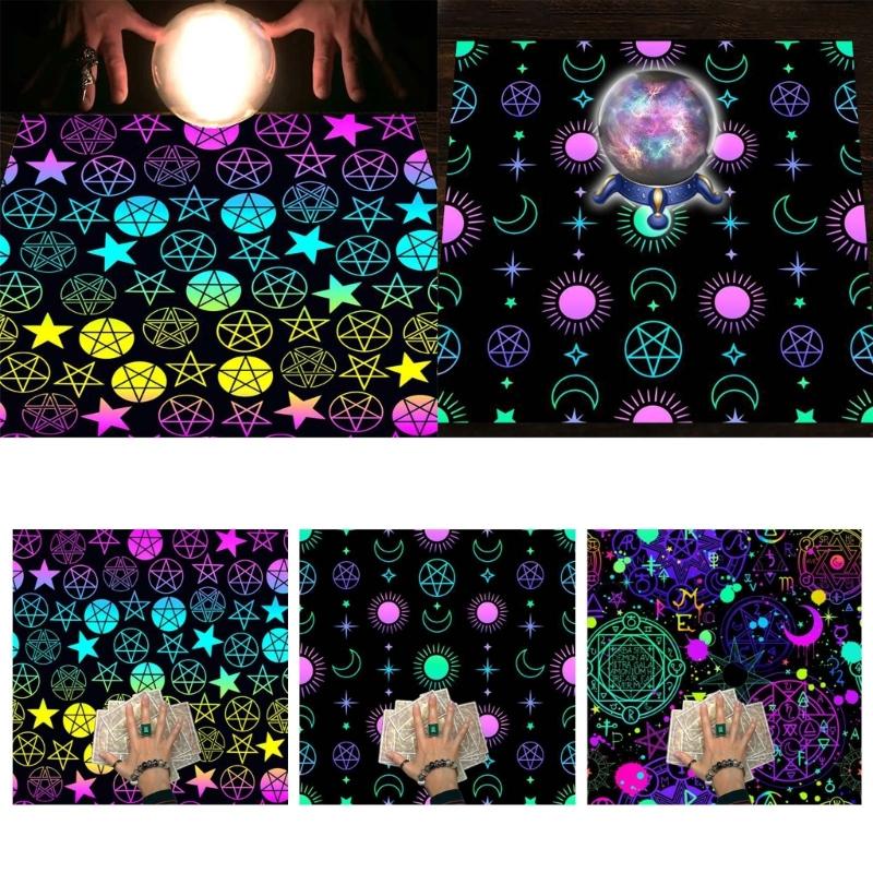 Astrology Tarots Table Altar Cloth Metaphysical Board Game Mat Pendulum Divinations Altar Tablecloth Board Game Card Pad