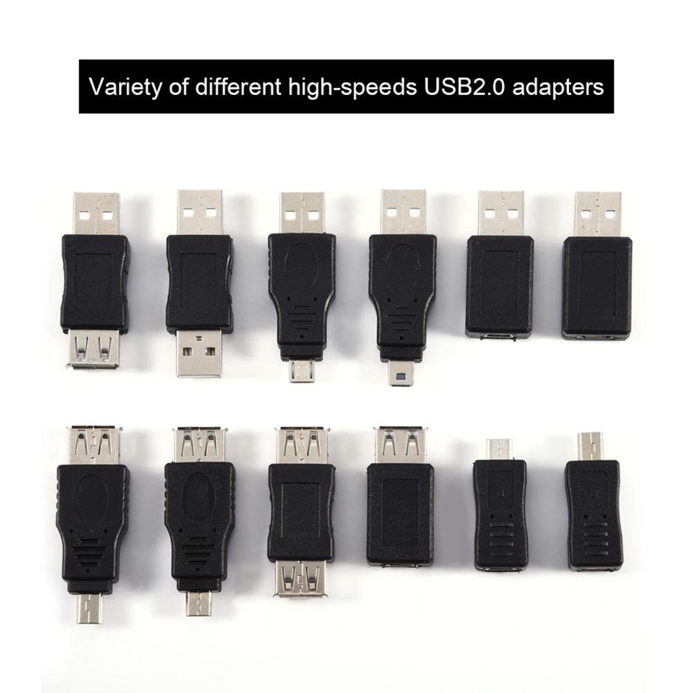 12PCS Multiple Adapters USB Converters Universal USB Adapter Set Practical USB Adapters  Computer