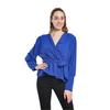 Be You Womens/Ladies Wrap Peplum Bishop Wrap Top